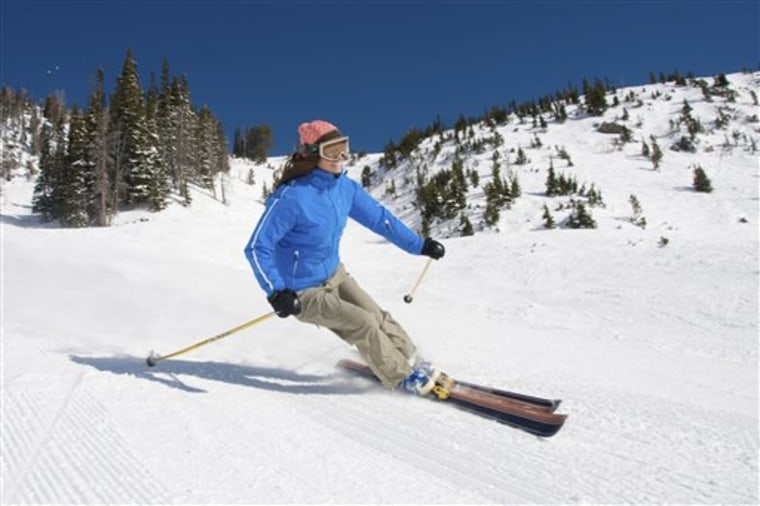 A skier glides on the slopes at Jackson Hole Mountain Resort in Teton Village, Wyo., last March.